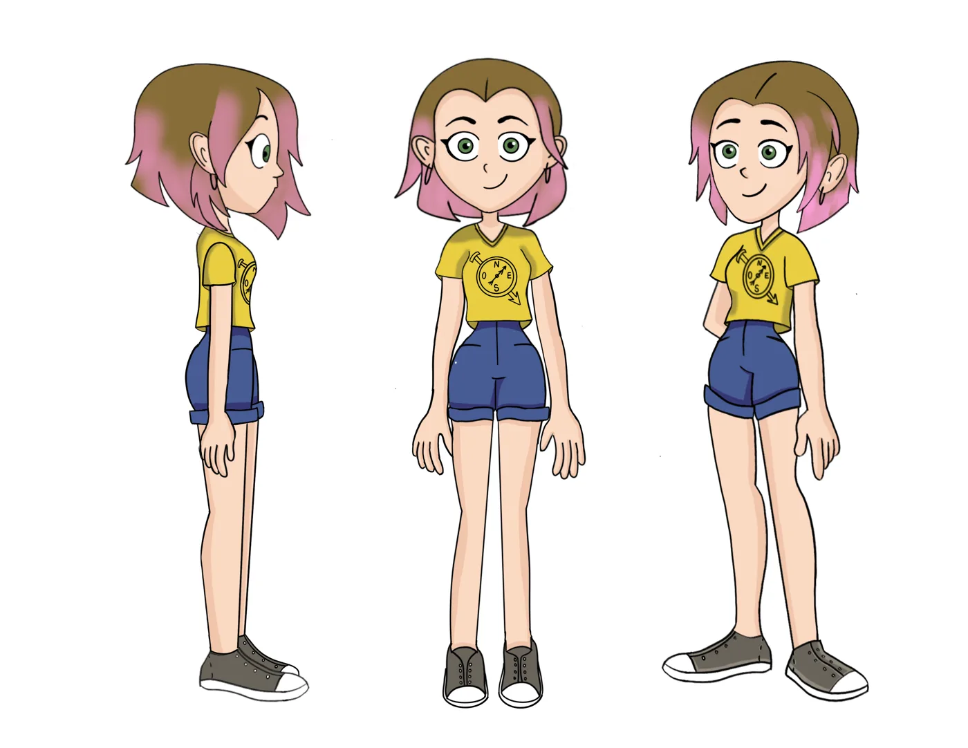 Turnaround de Susana en tres vistas