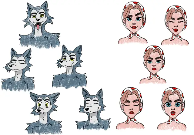 Expresiones de Caperucita y el Lobo